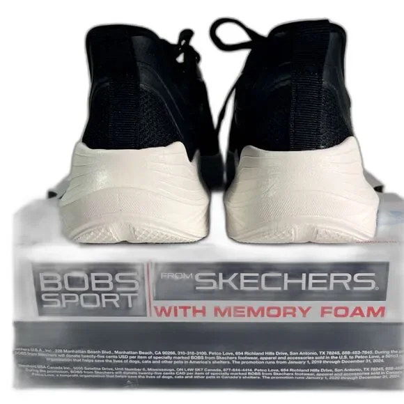 Skechers Women's Bob's Squad Waves-Still Wading Black SZ 8 NEW - Picture 4 of 6